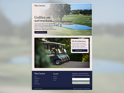 The Crown Golf Club - Website Webdesign branding concept design font golf golfing vollkorn webdesign website website concept website design