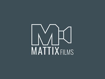 Mattix Films Logo bold branding design fast font logo
