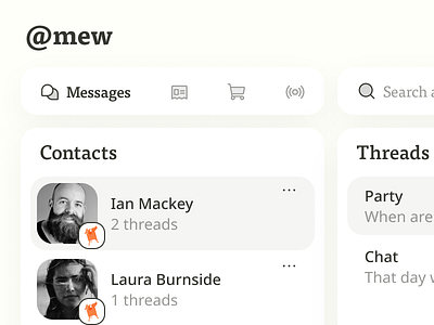 @mew, a different email email hey mail messages mew realtime saas ui