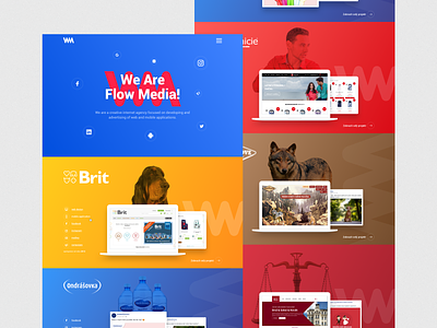 Flow Media - Web Redesign (2018) agency branding design flow logo ui ux web webdesign