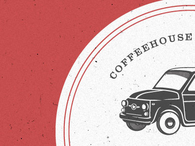 Buon Giorno! badge branding coffeehouse espresso fiat 500 halftones identity illustration italia seal vintage