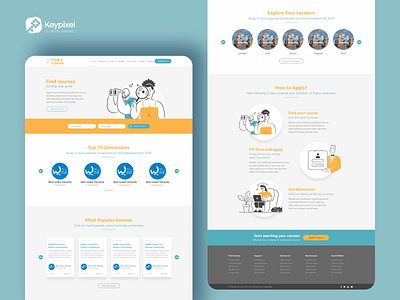 Find Course - UI/UX clean find courses find university minimal ui ui design university courses ux uxdesign vector white wordpress wordpress theme yellow