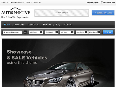 Automotive - Automobile Listing WordPress Theme UI/UX automobile automotive cart portal cart portal wordpress theme clean minimal wordpress theme