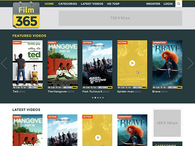 Logo & UI/UX for Film 365 a Video Streaming Website