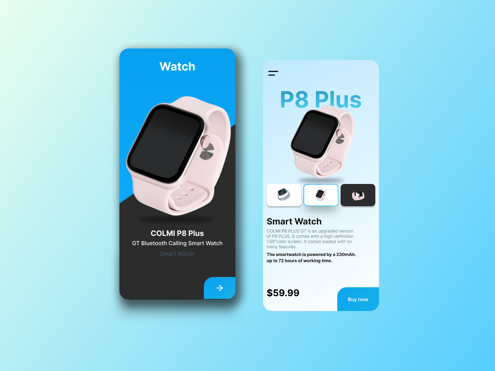 Smart Watch Mobile APP by NAYAN AHMED on Dribbble