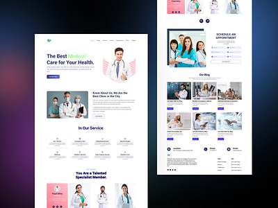 Medical Landing Page branding design graphic design home home page homepage landing landing page landingpage site uidesign uiux userinterface design uxui web design web page web site webdesign webpage website