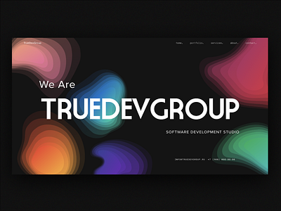 TrueDevGroup- main page branding colors design minimal portfolio truedevgroup typography ui web website