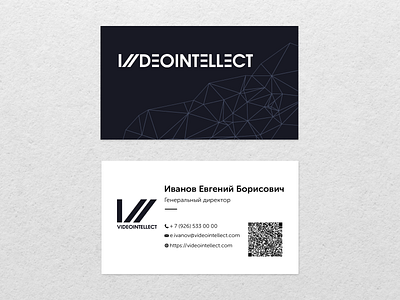 Videointellect Business Cards brand identity branding bussines card design identity logo personal brand typography