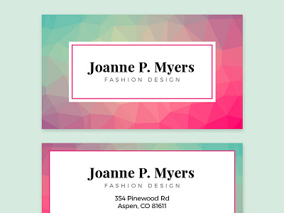 Business Card Template (Adobe InDesign) adobe indesign business card design indesign layout modern polygon template