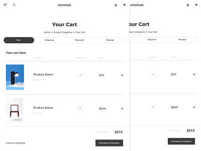 E-Commerce Minimal Website Blog Page