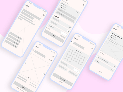 User flow: Low-fidelity wireframes