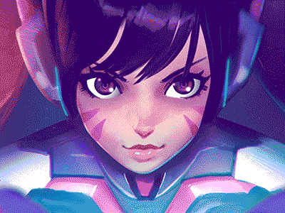 D.va Overwatch Animated Wallpaper animated illustration blizzard character animation d.va overwatch overwatch 2 videogames