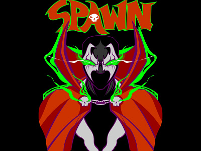Re-Drawn inspiration from the Comic Icon Spawn design graphic design illustration vector