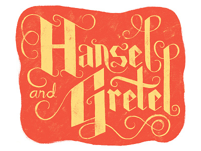 Hansel & Gretel 1/6 childrens illustration fairy tale hand drawn type illustration kidlitart lettering picture book type