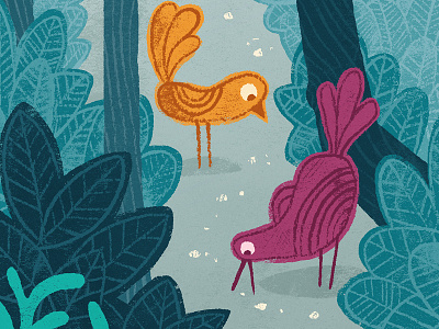 Hansel & Gretel crop 5/6 bird birds childrens illustration fairy tale illustration kidlitart picture book
