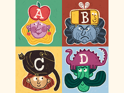 Alphabet Bonnets 1/7 alphabet childrens illustration illustration kidlitart lettering