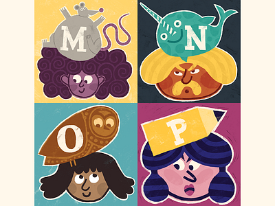 Alphabet Bonnets 4/7 alphabet childrens illustration illustration kidlitart lettering