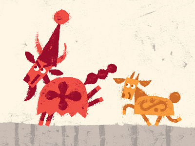 Three Billy Goats Gruff 2/3 character design goat illustration kidlit kidlitart