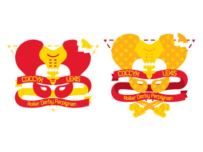 Coccyx roller derby logo anatomy logo roller roller derby star