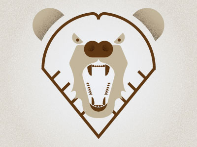 Bear skin animal bear logo