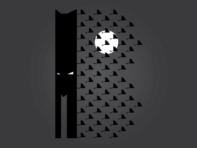 B b batman bats moon typography