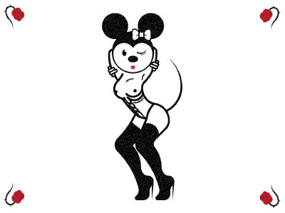 Kinky Minnie boots disney minnie mouse parody pin up tattoo