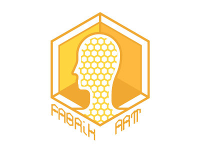 Fabrik'Art font hexagon hive human body logo profile