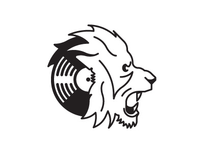 Wild lion logo record