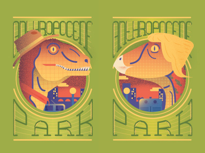 Anthropocene Park city dinosaur park pattern