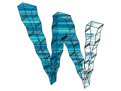 W glitch experimentation glitch structure typography w