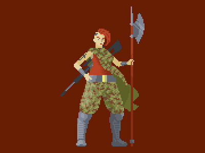 Uriell camouflage character design pixel soldier