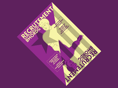 Recruitment poster playing card poster referee roller derby
