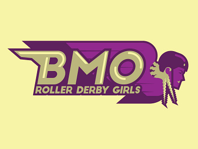 Retro BMO harpy logo retro roller derby