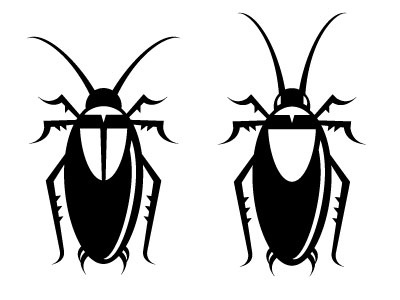 Cockroach logo roller derby vector