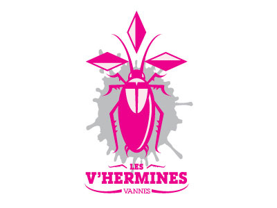 Cockroach / Les V'hermines brittany cockroach logo roller derby