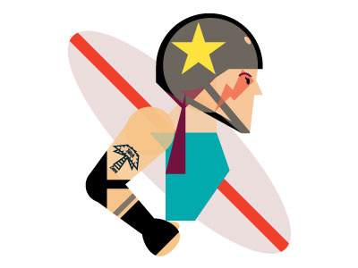 Roller derby California illustration roller derby surf vector