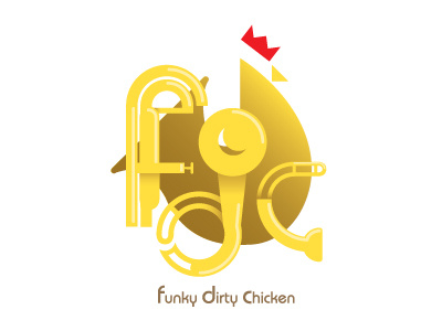 Chicken brass band chicken funky logo research
