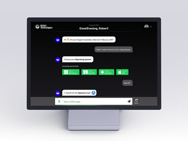 Web Chatbot User Interface by Mo'az Mohsen on Dribbble