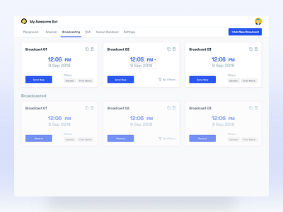Broadcasting - Chatbot Builder