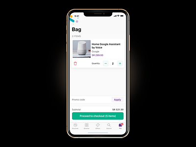 Bag - E-Commerce App app appdesign application bag checkout design ecommerce ecommerce design free ios minimal mobile platform products ui ux