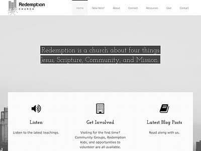 Redemption Church css html javascript openshift php wordpress