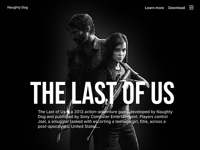 The Last Of Us black dark design games illustration web desigh