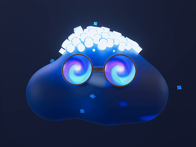 Something weird 3d animation character cinema4d cloud collection design gipno illustration loop nft redshift technology