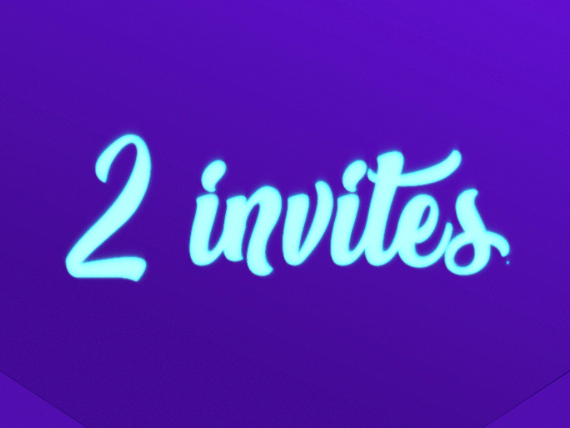 Dribbble Invites dribbble gif invite lettering loop mail send
