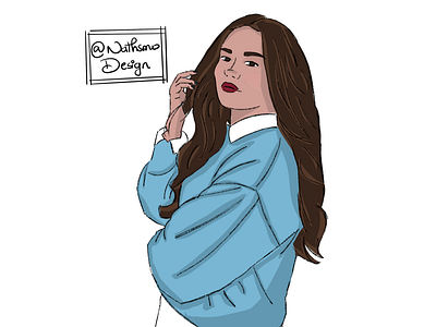 Instagram death stare profile photography design flat girl hair illustration profile profile design simple