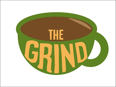 This is the complete logo, the other picture was cropped. branding challenge coffee coffee cup design flat illustration logo logo challenge minimalist simple the grind thirty day logo challenge thirtylogo