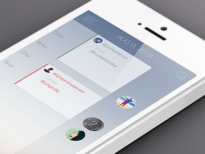 Calendar iPhone App app calendar design events flat interface ios ios7 iphone plans ui ux