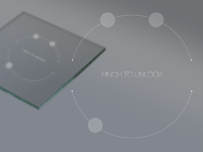 Pinch To Unlock flat future futuristic gesture glass interface pinch screen touch ui unlock ux