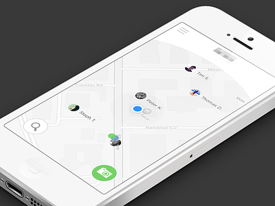 Geo-location App app application design flat gps interface iphone location map ui ux