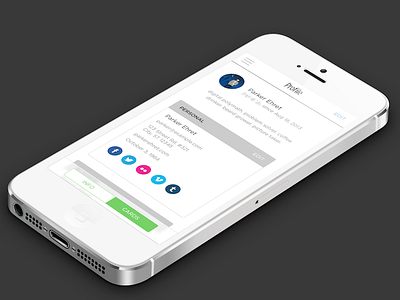 iPhone App Profile Screen